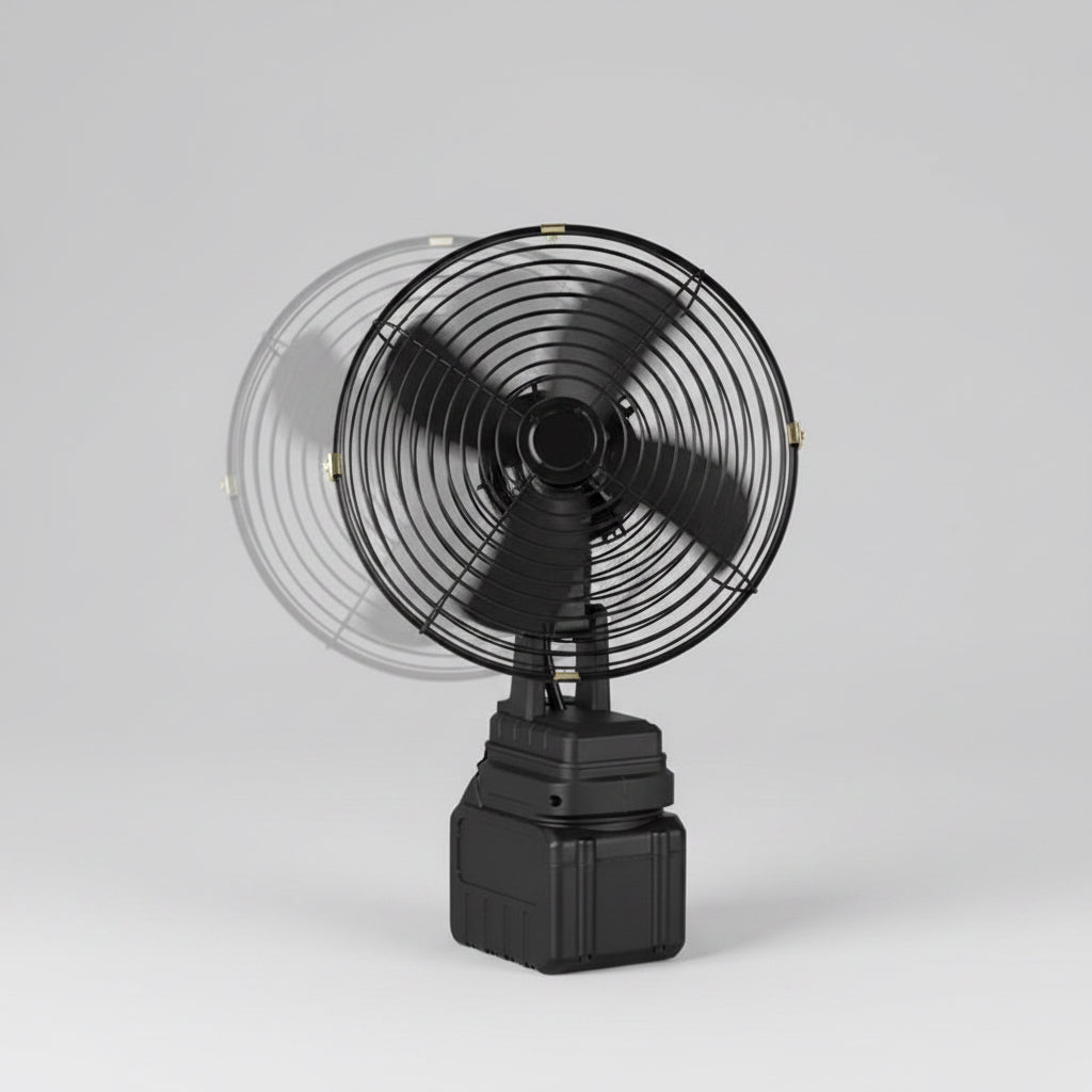 8-Inch Portable Fan – Powerful Airflow for Home, Camping & Fishing