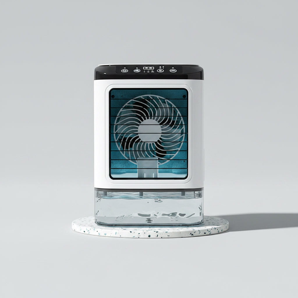 Mini USB Air Cooler – Portable Fan with Humidifying Mist