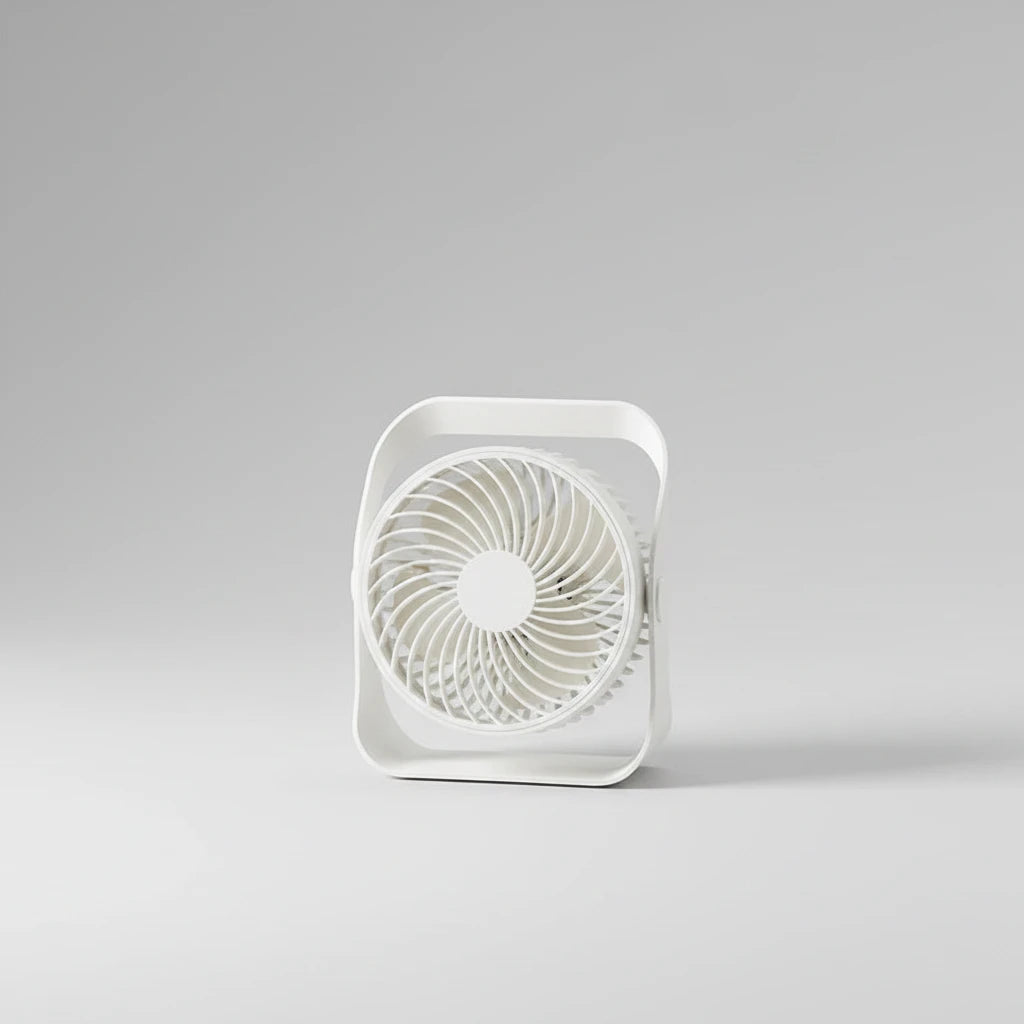 Portable Desktop Fan – 5-Speed, USB Rechargeable, 2000mAh