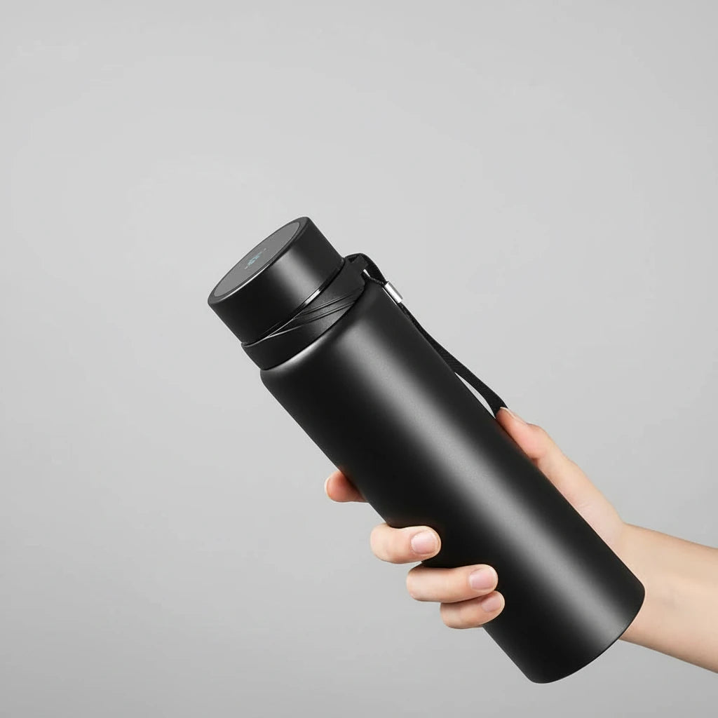 1000ml Insulated Steel Bottle with Smart Lid – Hot or Cold for Hours