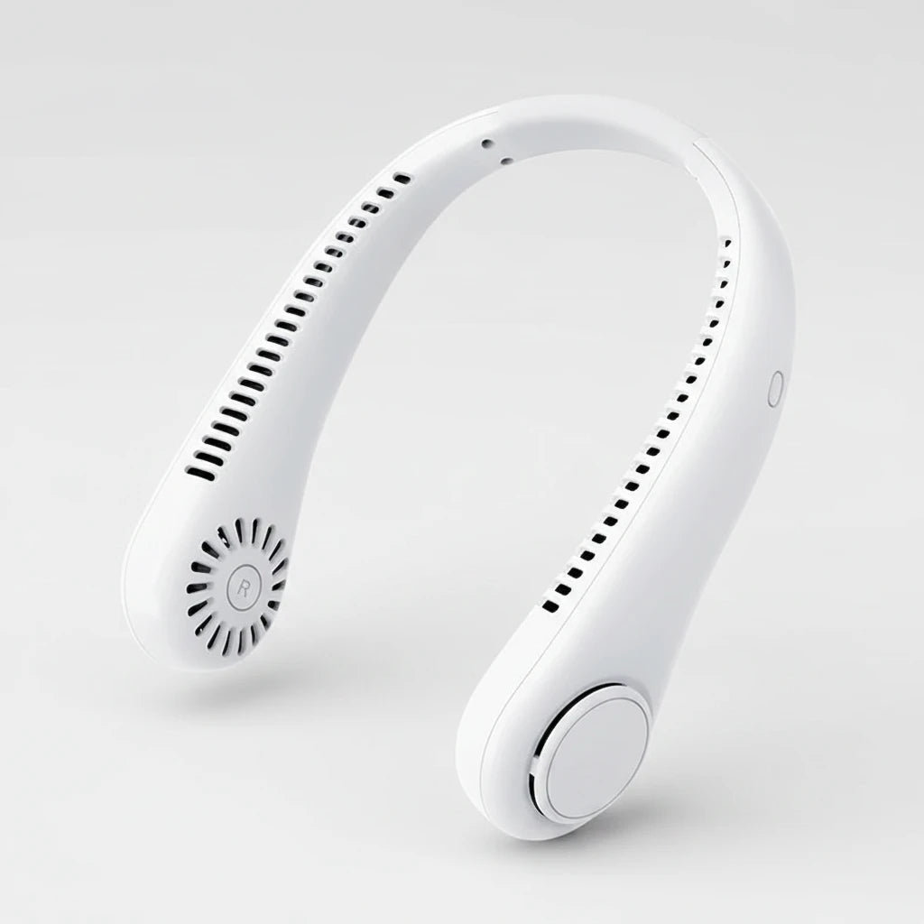 Portable Neck Fan – 3-Speed, Stretchable, 4000mAh Rechargeable